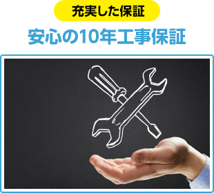 安心の10年工事保証